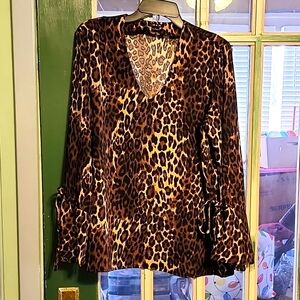 Iman brand top, animal print, sz Large